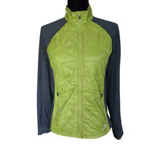 LL Bean Women's Small Color Blocked Full Zip Primaloft Jacket Lightweight Warm